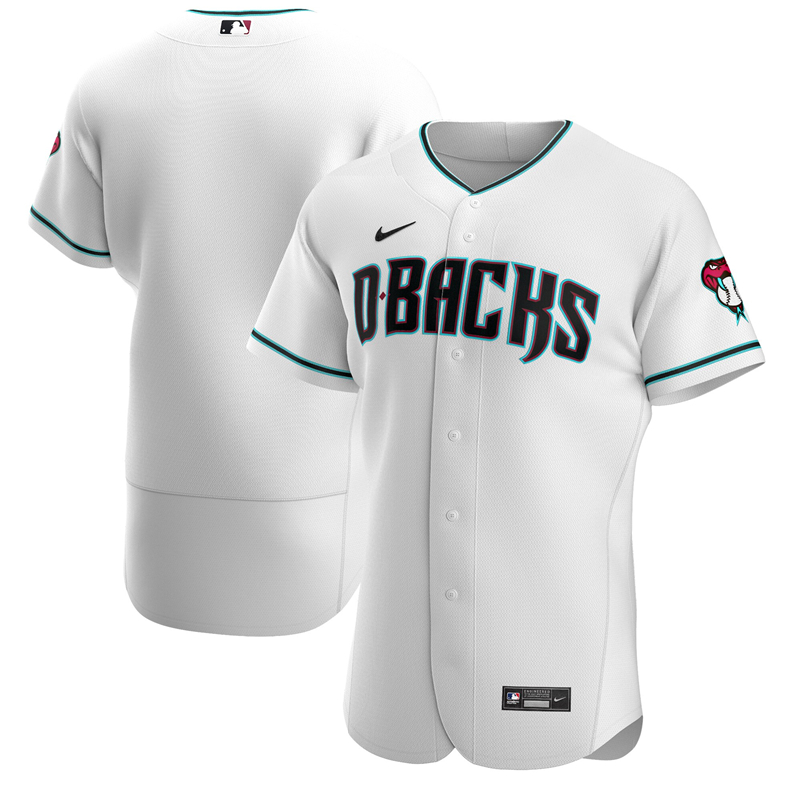 2020 MLB Men Arizona Diamondbacks Nike White Teal Alternate 2020 Authentic Team Jersey 1->arizona diamondback->MLB Jersey
